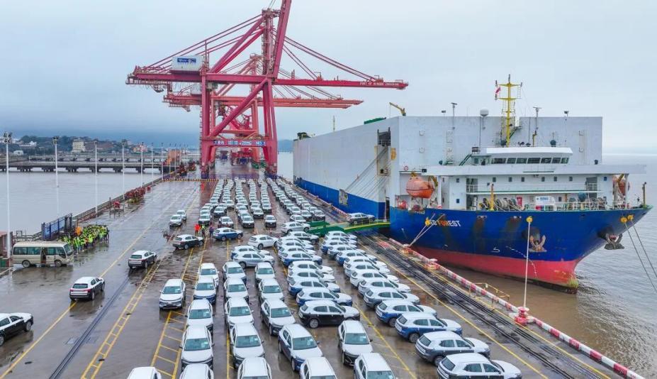 RORO ship loading at Pearl River Delta port